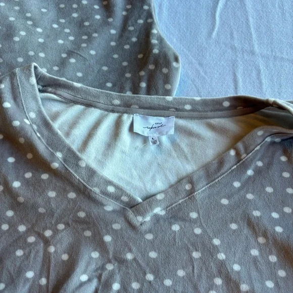 Soma Soft Gray Polka Dot Pajama Set - Picture 7 of 9